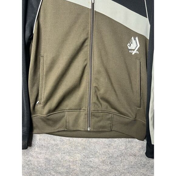Volcom Sweatshirt Mens Medium Black Track Jacket Sweater Knit Full Zip Casual - Picture 6 of 11